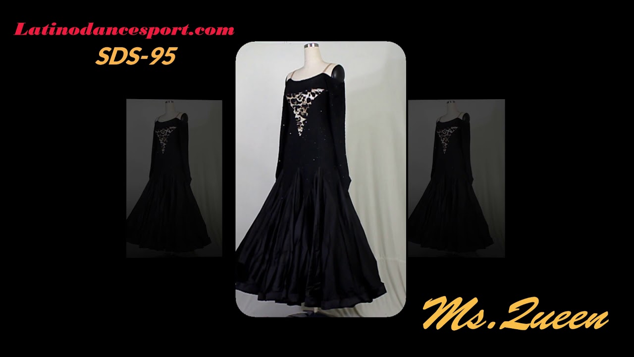 SDS-95 LATINODANCESPORT.COM BALLROOM DANCE STANDARD/SMOOTH LONG DRESS TAILORED COMPETITION