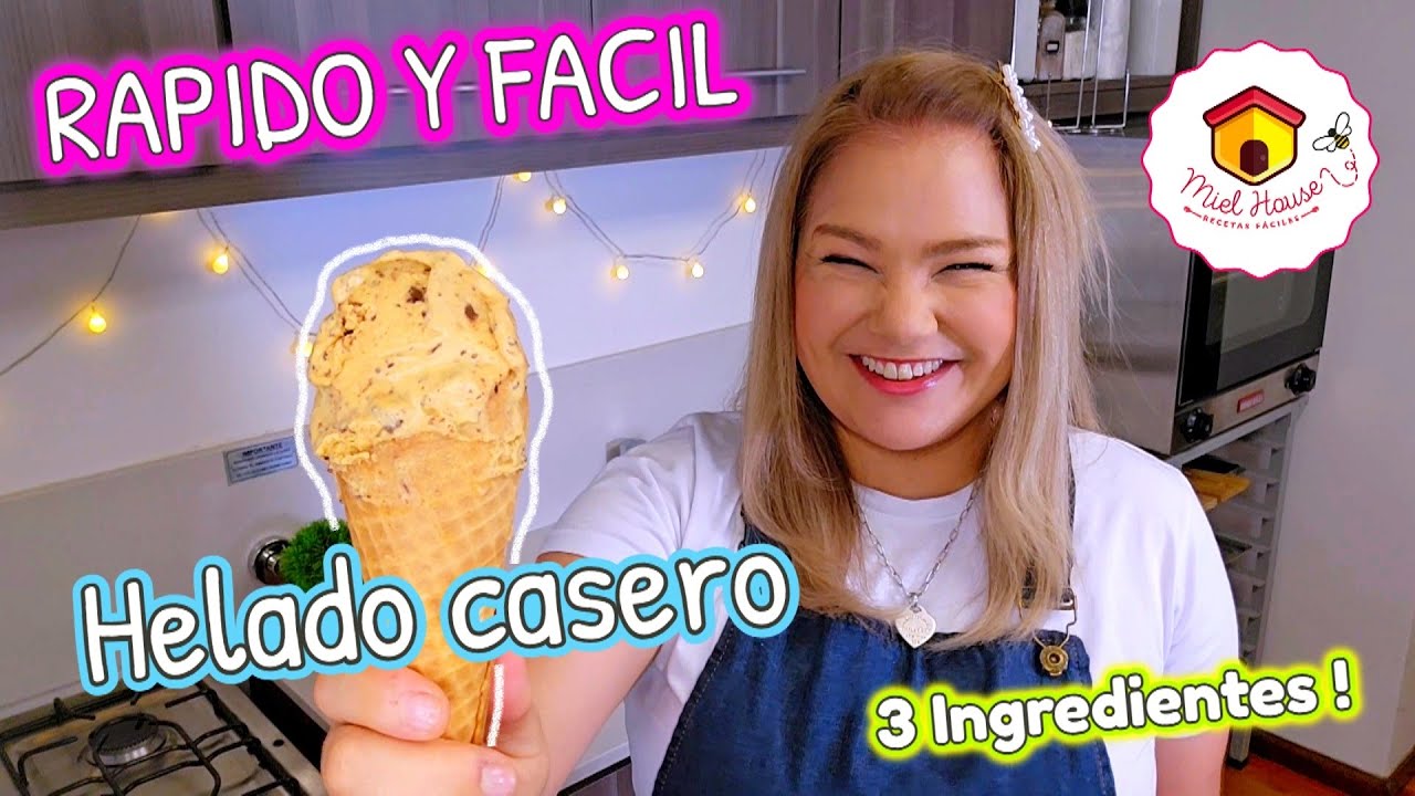 EN POCOS MINUTOS helado cremoso de dulce de leche granizado