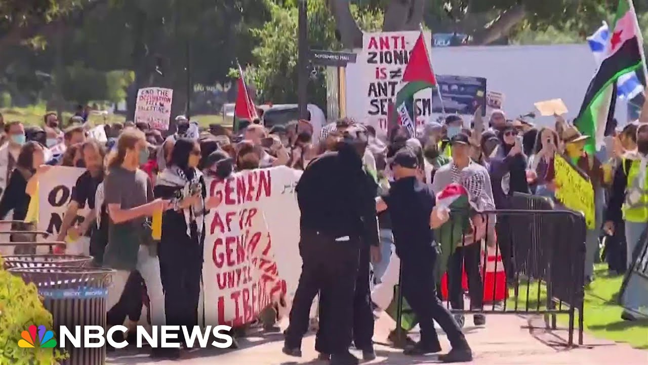 More college campus protest arrests over war in Gaza, tensions spill over at UCLA