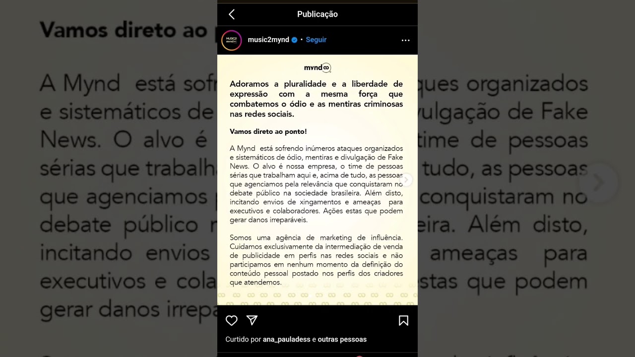 Pronunciamento Mynd8 Choquei - Mynd8 Choquei Faz pronunciamento