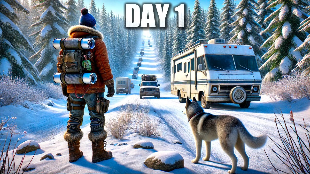 Day 1 Apocalyptical RV Survival In a BRUTAL Cold Winter...