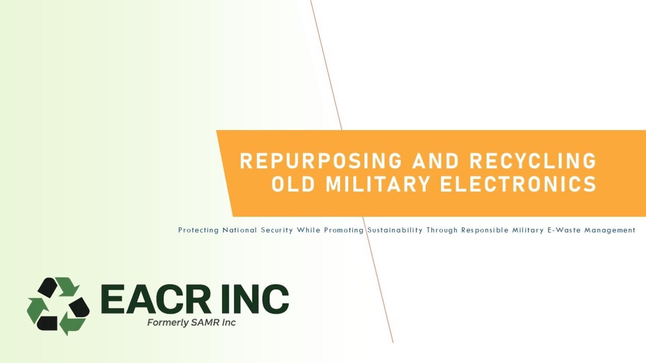 Repurposing & Recycling Old Military Electronics | Reducing E-Waste from Defense Technology