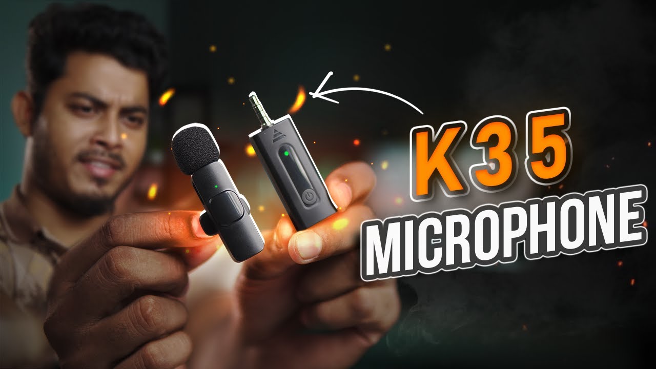 K35 Microphone মোবাইলে ক্যামেরার সেরা💥 K35 Wireless Microphone bangla review