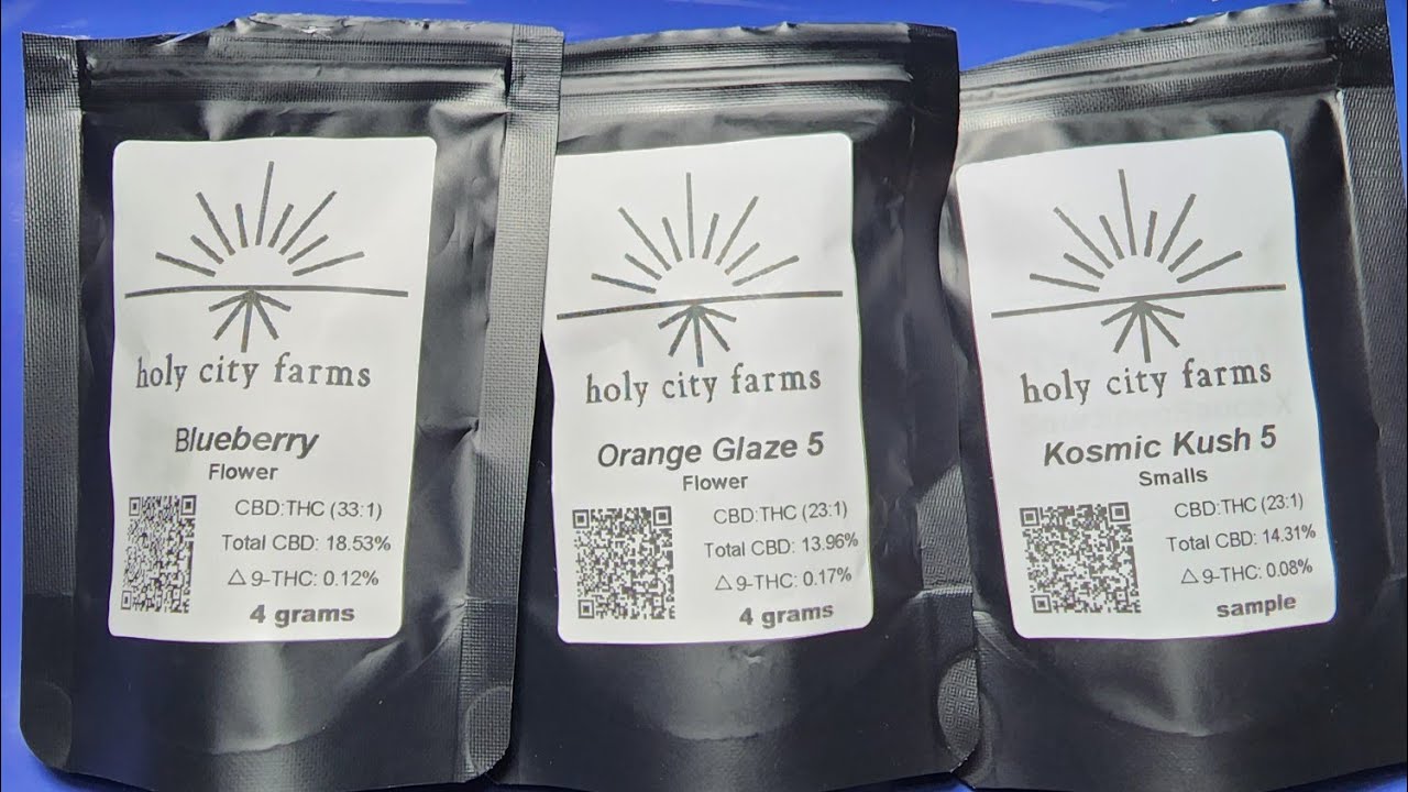 CBD Unboxing - Blueberry + Orange Glaze #5 & Kosmic Kush #5 from Holy City Farms