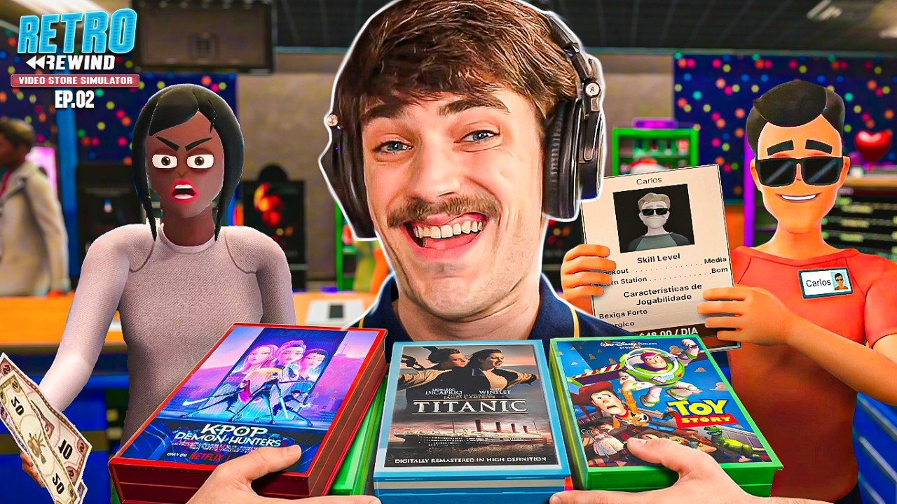 AGORA TEMOS FILMES DE VERDADE! | Retro Rewind - Video Store Simulator #2