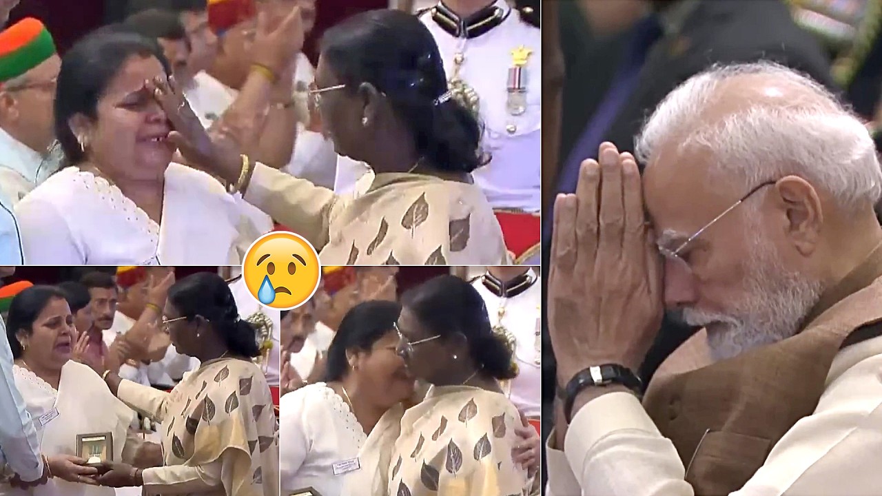 Shashank Tiwari&rsquo;s Mother Breaks Down As Son Gets Kirti Chakra Posthumously Murmu consoles | NewsBuzz