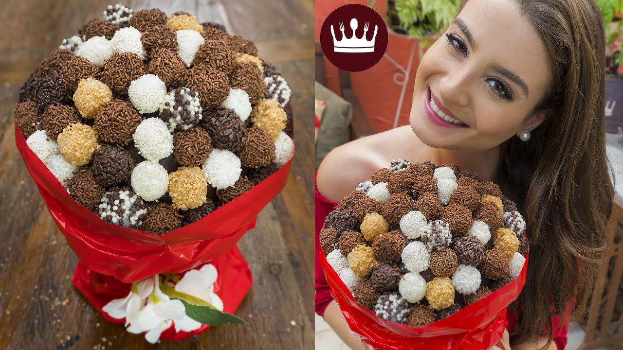 BUQUÊ DE BRIGADEIRO (receita para o Dia dos Namorados) | Cozinha do Bom Gosto | Gabi Rossi