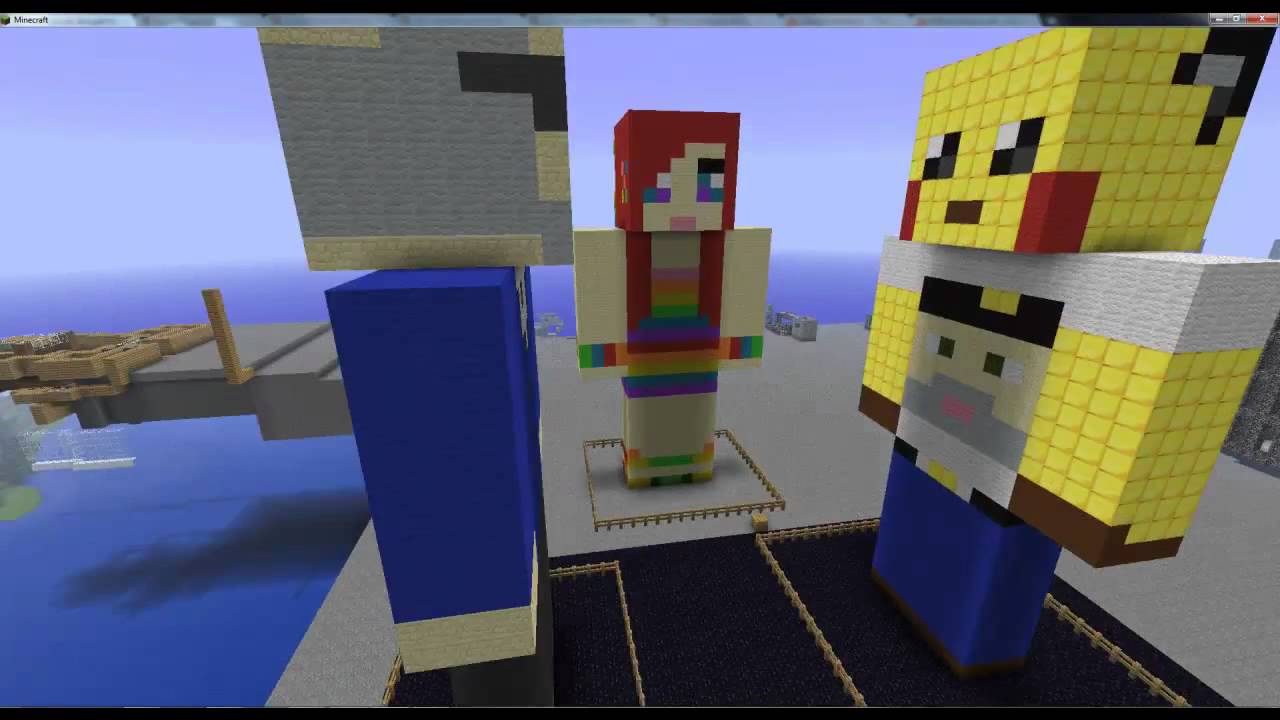 The Great GirlOnDuty Jim Pickens and Utorak007 Minecraft Statues