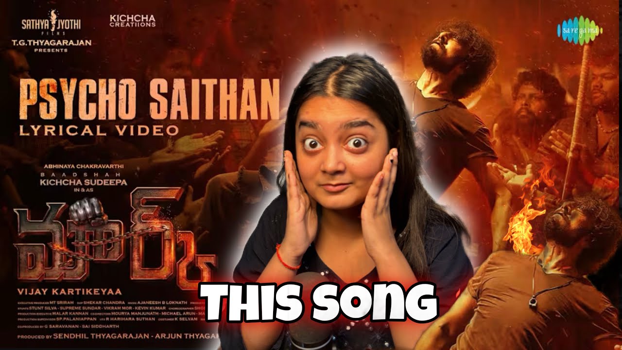 Psycho Saithan Lyrical Video Song (Telugu)Reaction | Mark | Kichcha Sudeepa| Ajaneesh B Loknath 