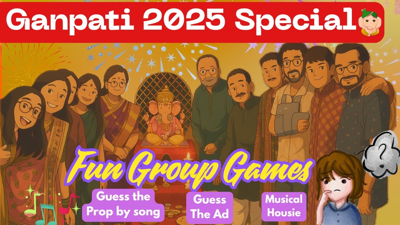 Ganpati 2025 Special 🎉 | Fun Group Games | Guess the Song, Ad & musical Housie Masti 🤩 | Ishani modi