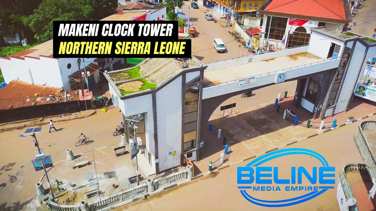 Stunning Aerial View of Makeni Clock Tower | 2K Drone Footage