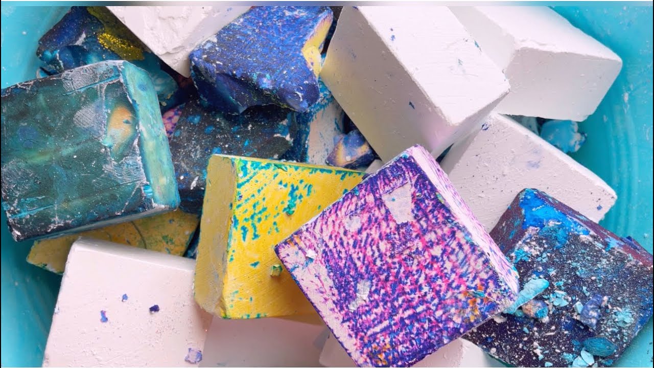 It’s official 1 year on YouTube!  Dyed and Plain Jane Gym Chalk and lots of broken pieces