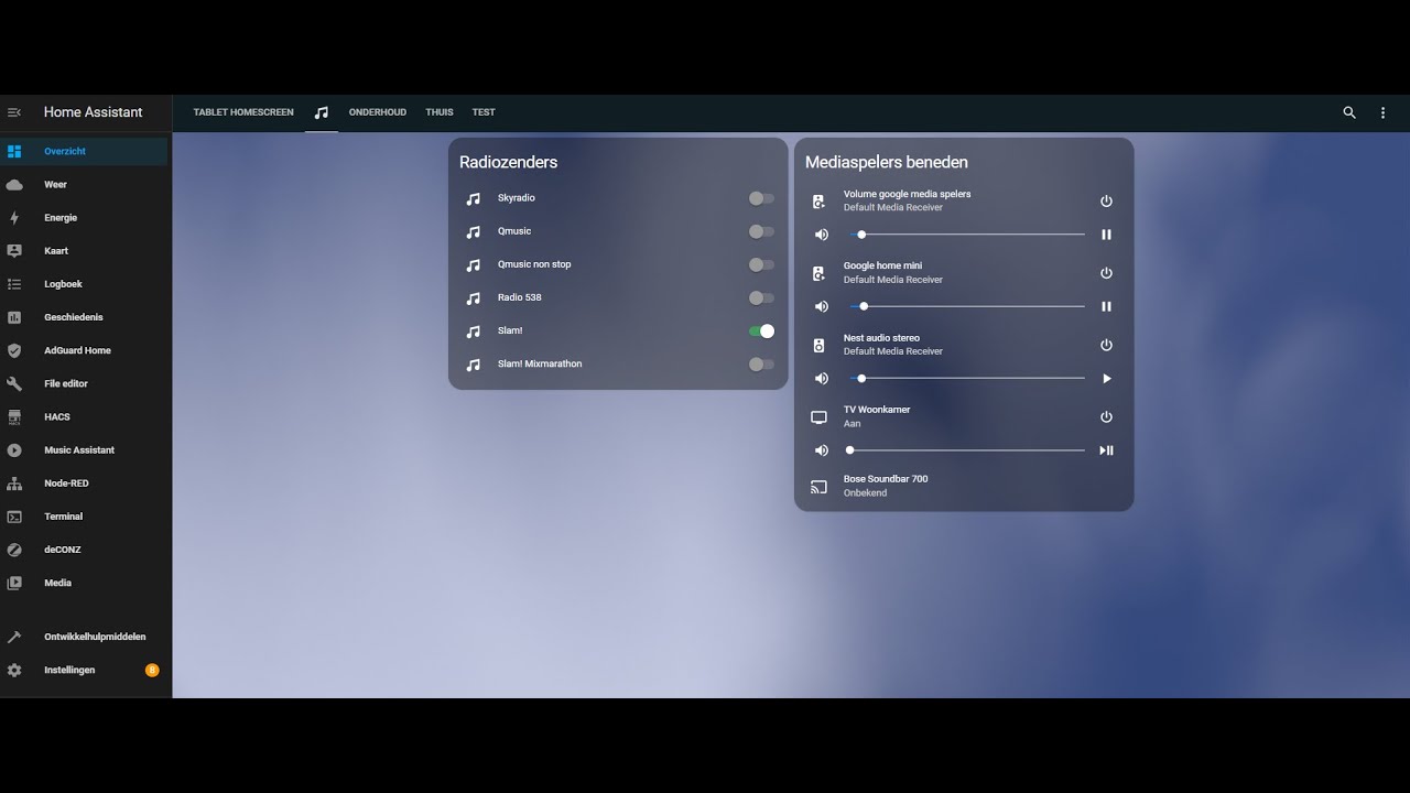 Home assisant - Radio browser in dashboard