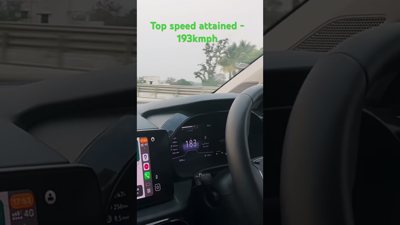 Top speed attained by the Kylaq  is 193Kmph. However it wasn&rsquo;t captured. #skoda #kylaq #topspeed