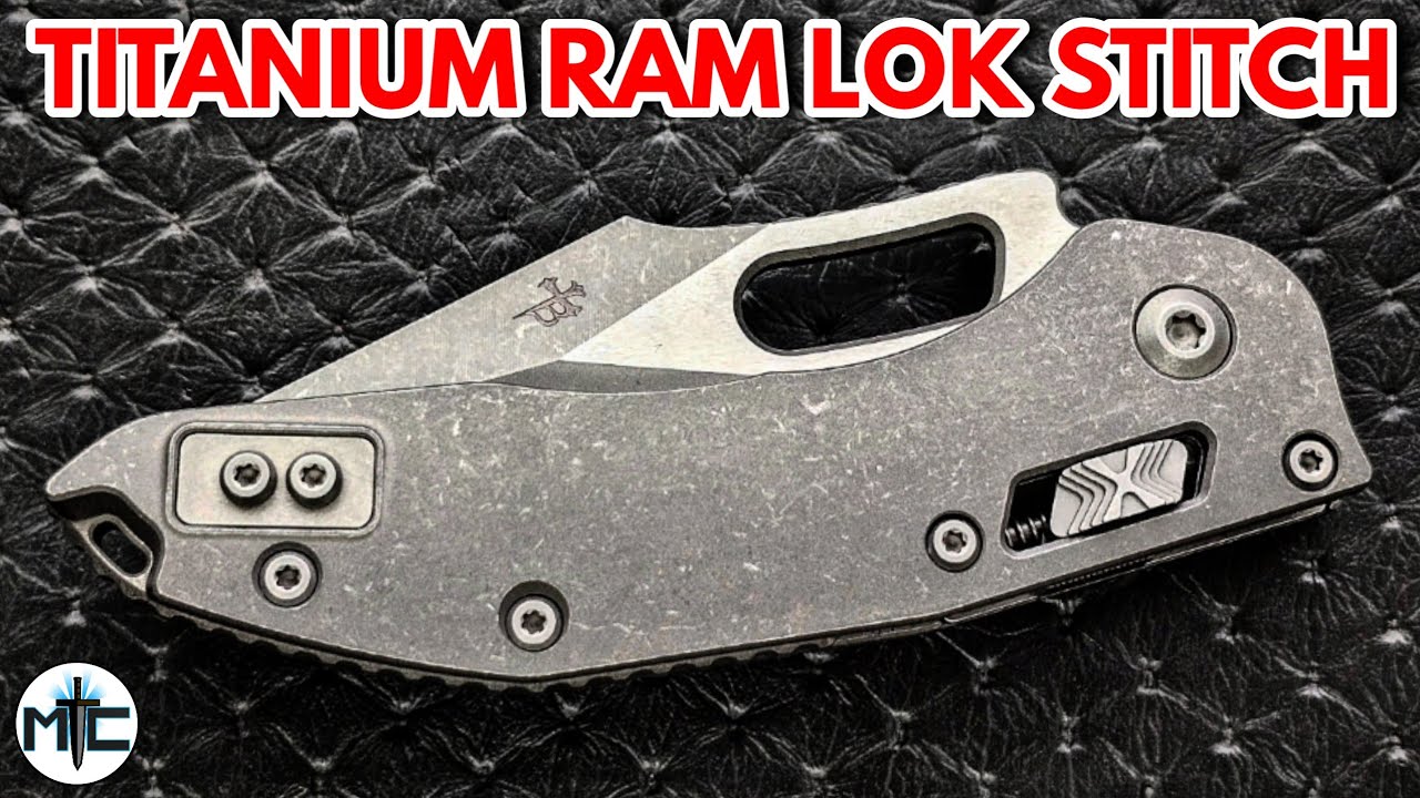 Microtech Titanium RAM LOK Stitch Folding Knife - Overview and Review 
