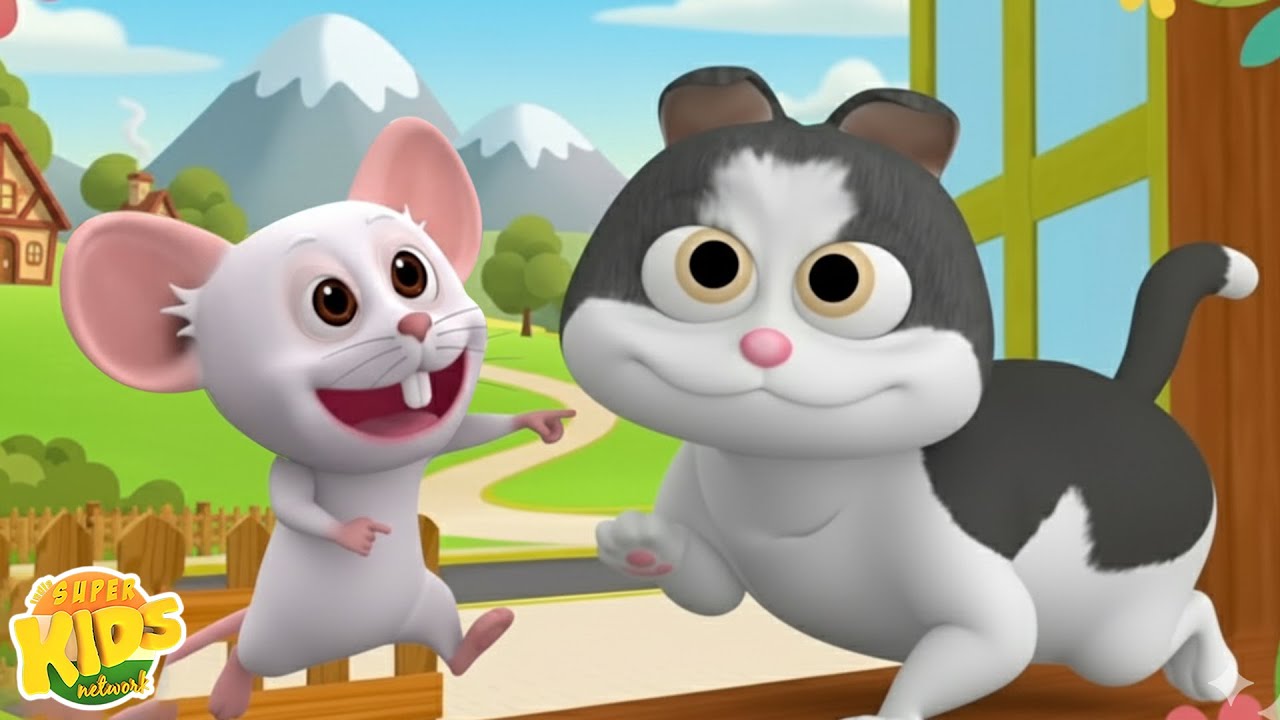 Billi Karti Meow Meow, एक मोटा हाथी + Non Stop Cartoon Hindi Rhymes for Kids | LIVE