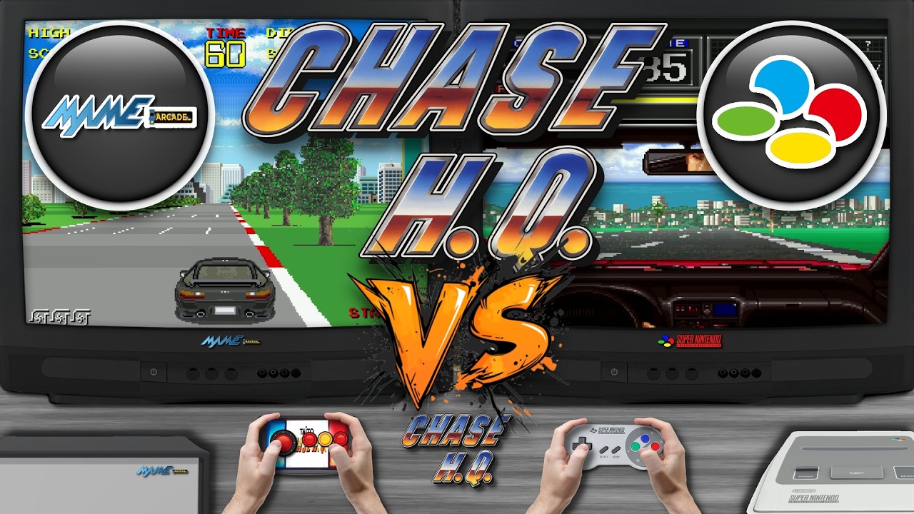 Chase H.Q. 🎮 Arcade vs Super Nintendo | Side-by-Side Comparison