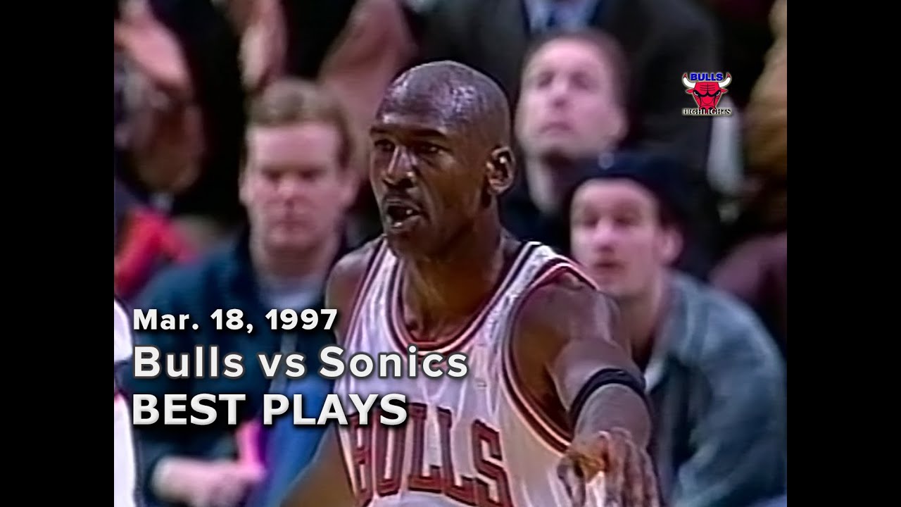 March 18, 1997 Bulls vs Sonics highlights