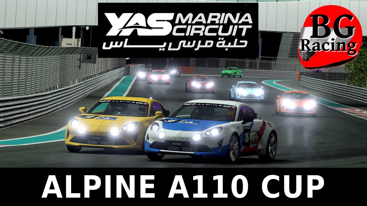 Alpine A110 Cup circuit Yas Marina. GT7.