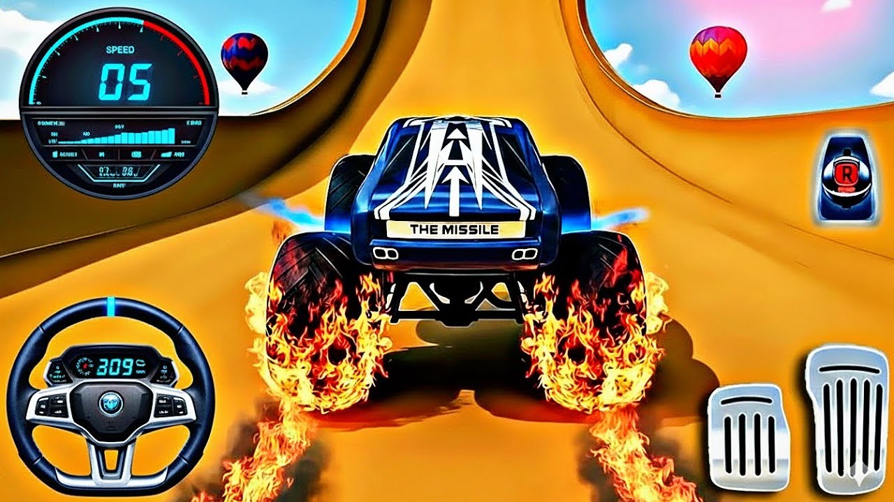 Monster Truck Mega Ramp Extreme - Without Break Challenge Ramp master - Android Gameplay 