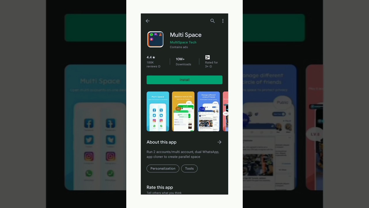 Top 3 Second Space Apps For Android Phone | #shorts #shortsfeed #secondspace #apps #trendingshorts