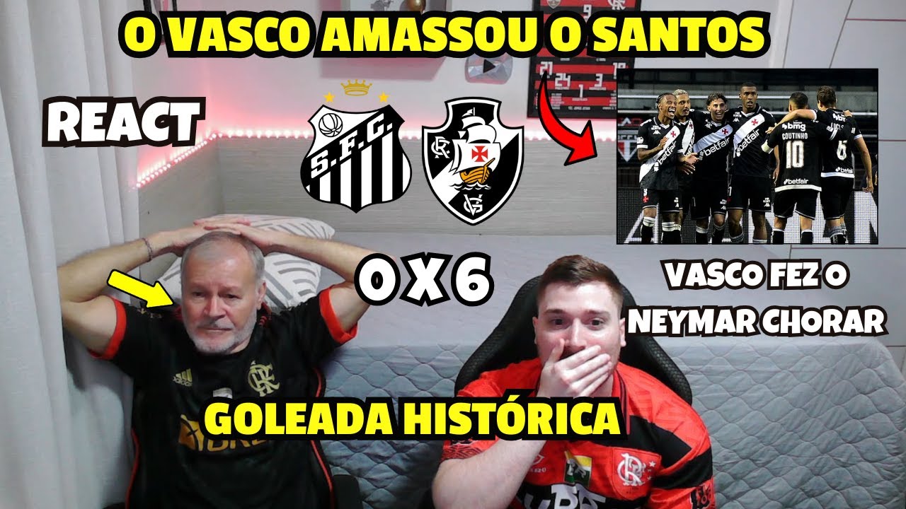 REACT SANTOS 0 X 6 VASCO O VASCO AMASSOU O SANTOS - MELHORES MOMENTOS - BRASILEIRÃO 2025
