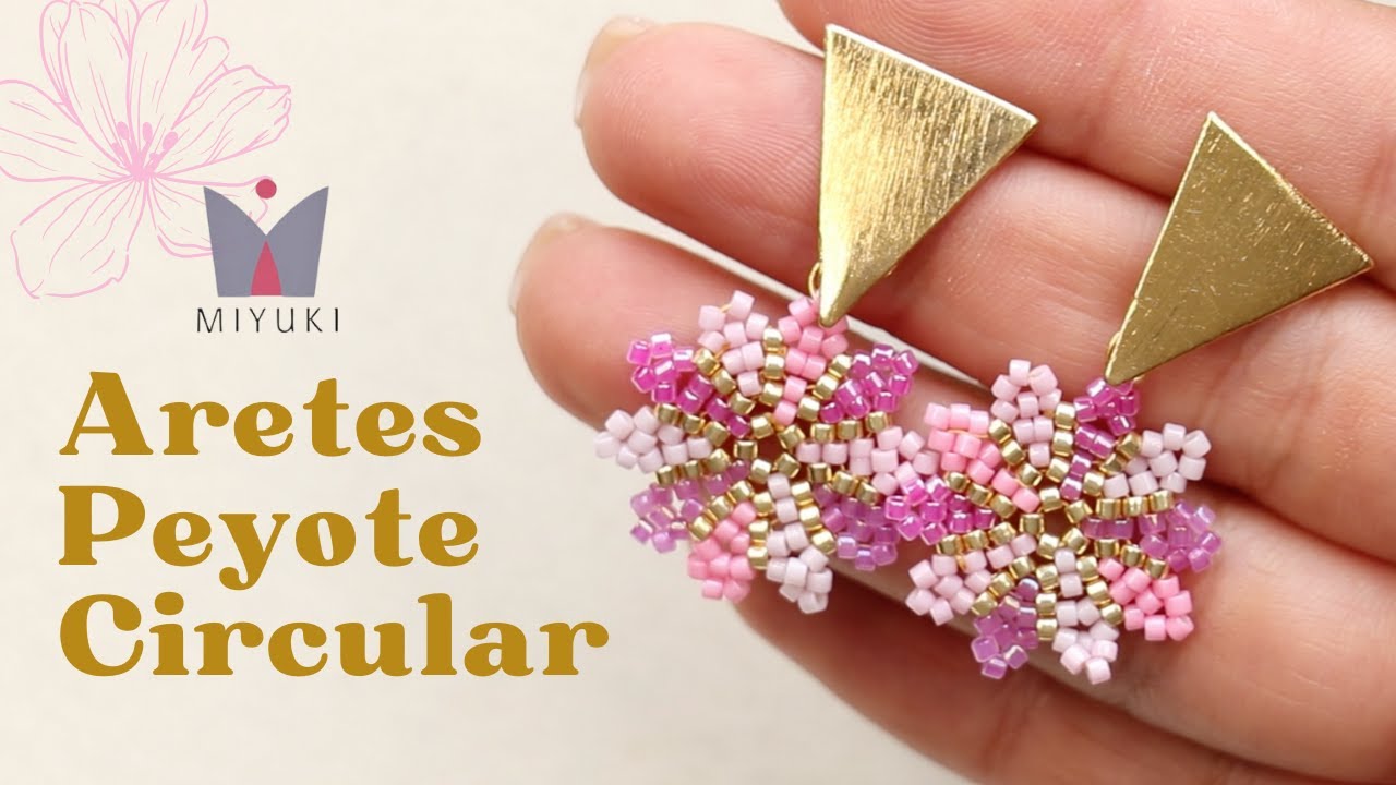🪬 Aretes MIYUKI Flor 🌸 / Peyote Circular 🛟 /