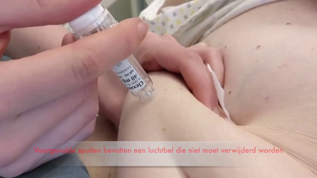 Toedienen van een SC-inspuiting (anticoagulantia)
