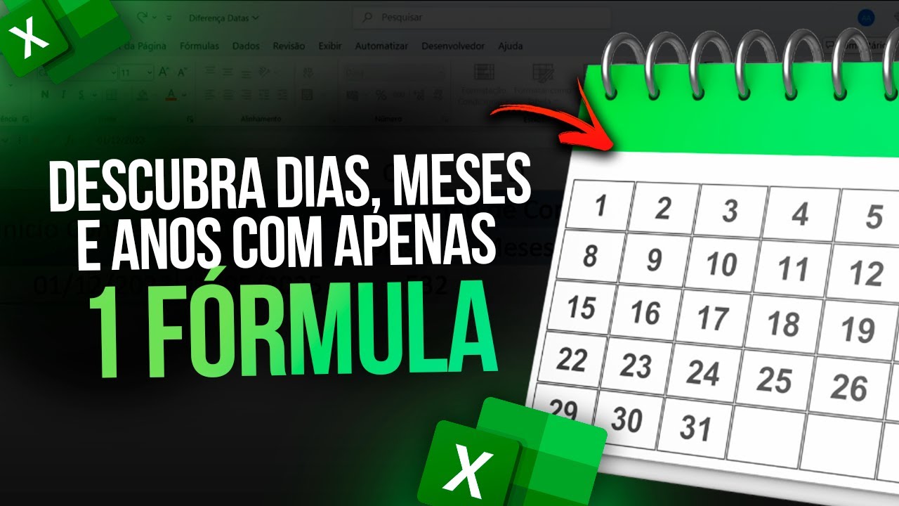 Como descobrir Dias, Meses e Anos entre Datas no Excel com Apenas 1 F&oacute;rmula