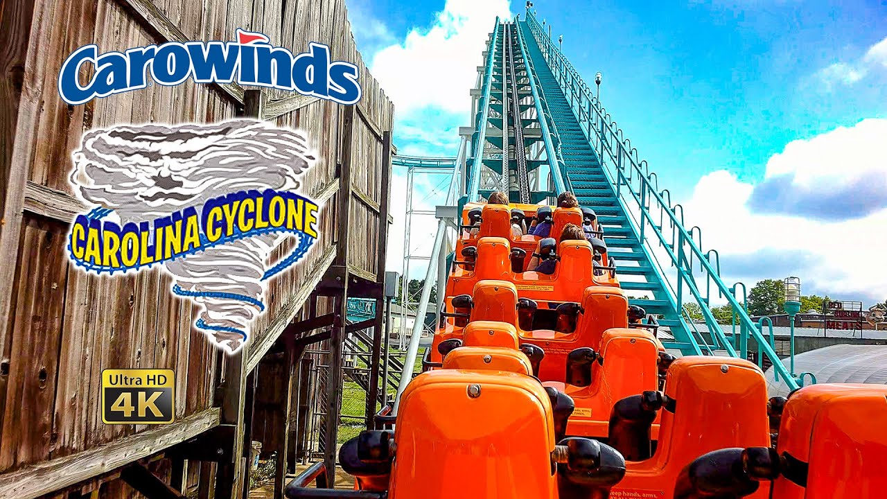 2023 Carolina Cyclone Roller Coaster On Ride 4K POV Carowinds