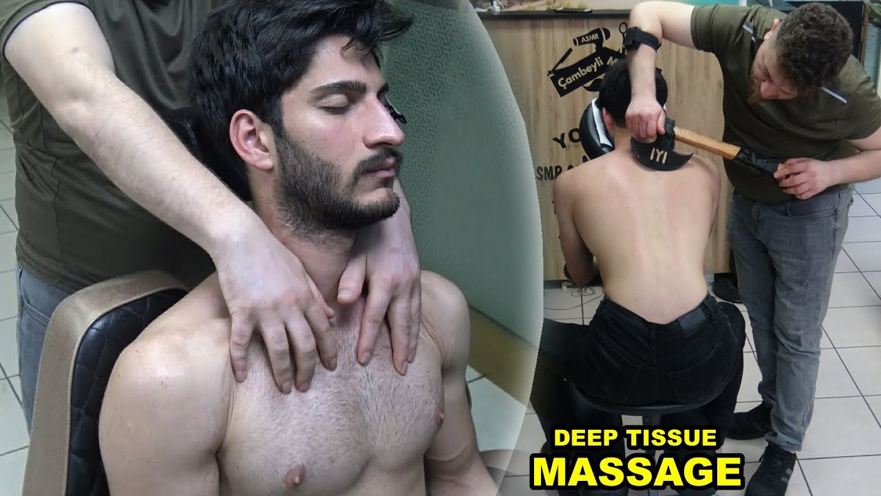 DEEP TISSUE CHEST MASSAGE + CRACKS + Asmr head,back,face,ax,throat,rope,arm,palm,foot,leg massage