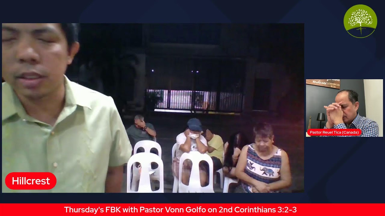 Thursday's FBK with Pastor Vonn Golfo on 2nd Corinthians 3:2-3