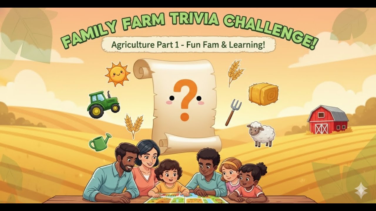 Family Farm Fun! Agriculture Trivia Challenge Part 1 | Learn & Play!