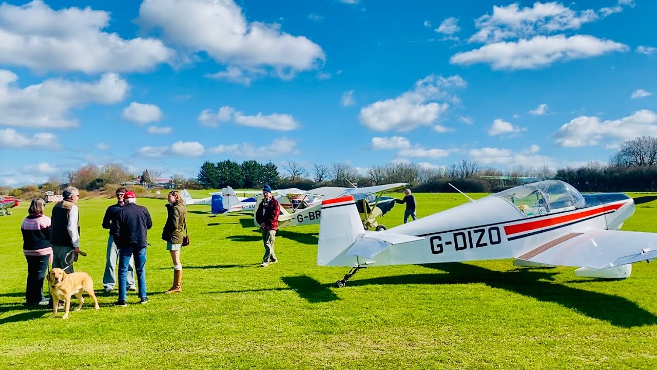 POPHAM AIRFIELD MOTORCYCLE RIDE for Spitfire Cafe MEGA BREAKFAST Watching Planes Take-off FLY & Land