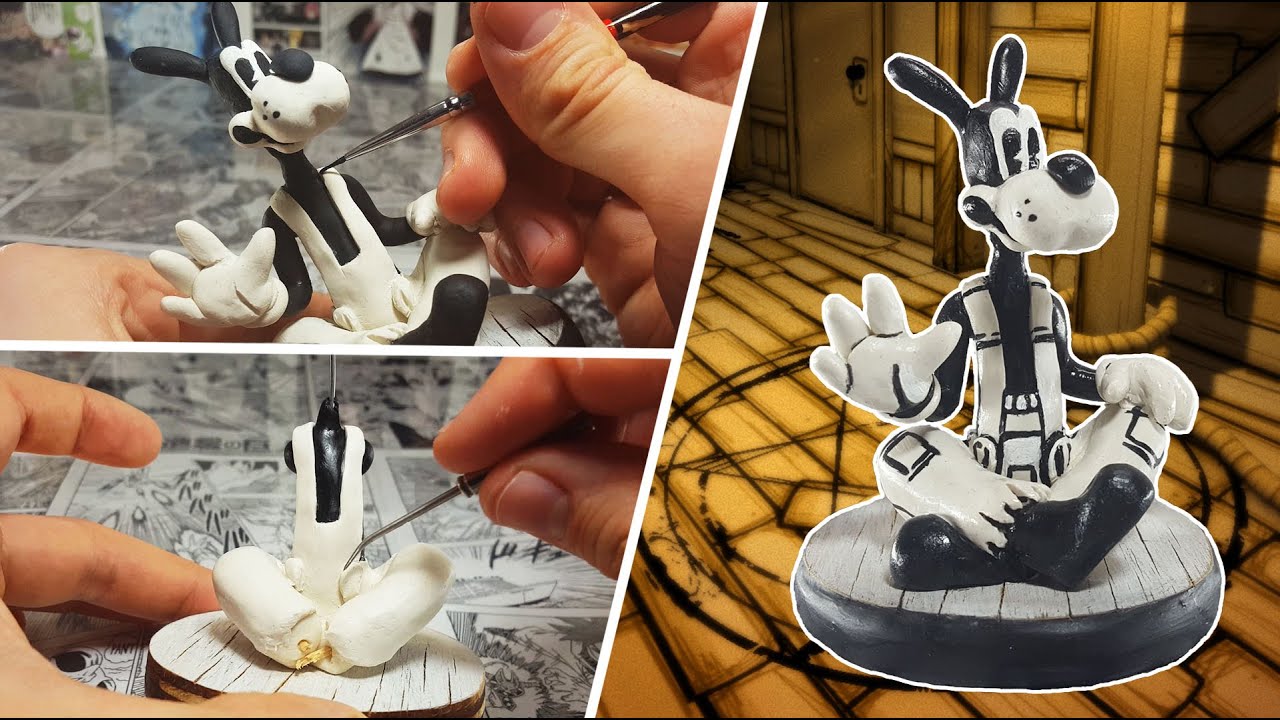 How to make BORIS from the game BATIM ⚫⚪⚫ Polymer Clay Tutorial ⚫⚪⚫