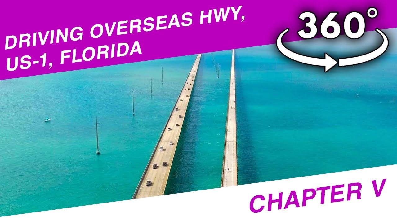 Driving Overseas HWY US-1: Plantation Key to Key Largo (Part 5) - 360&deg; VR Video