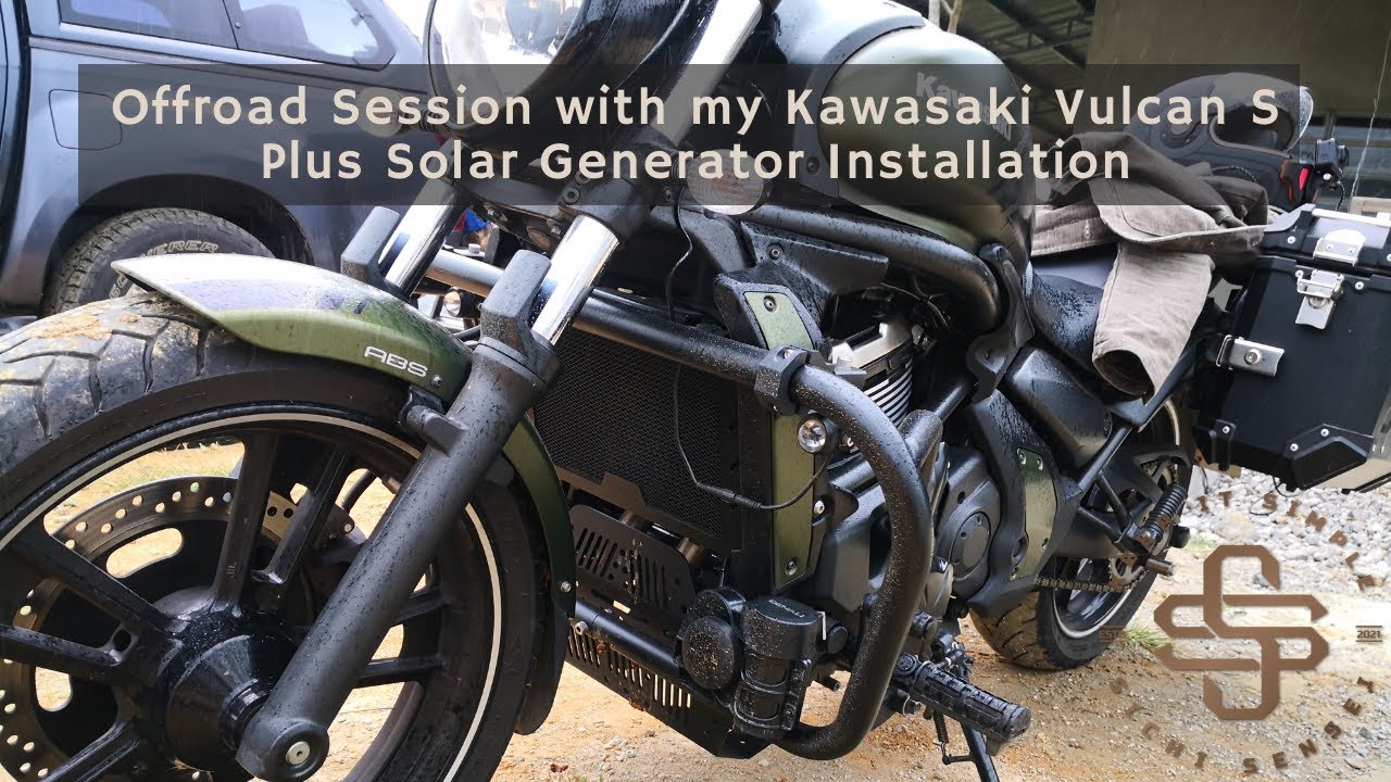 Offroad Session with my Kawasaki Vulcan S Plus Solar-Powered Generator Installation