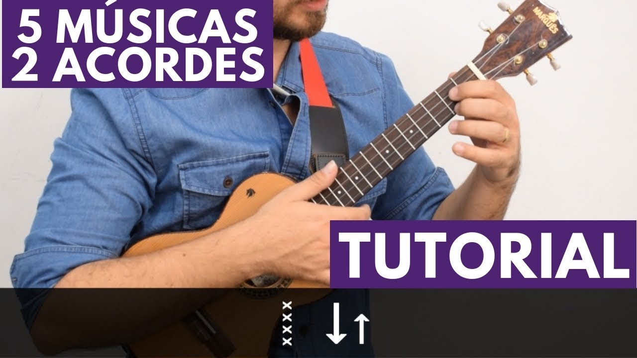 5 músicas com 2 acordes no Ukulele (Tutorial) - Cifras na descrição