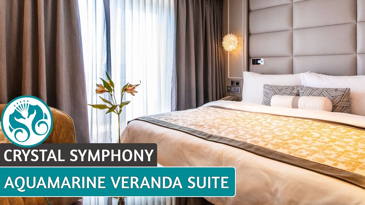 Crystal Symphony | Aquamarine Veranda Suite Tour & Review | 4K