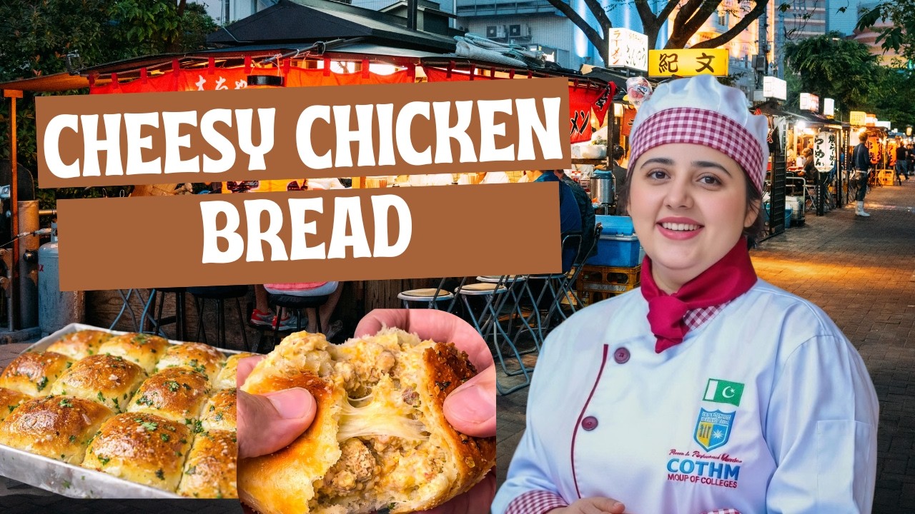 Cheesy Chicken Stuffed Bread Recipe | Soft & Fluffy Chicken Bread at Home | Easy Bakery Style Recipe