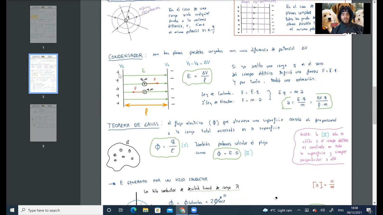 RESUMEN CAMPO EL&Eacute;CTRICO --  EVAU MADRID F&Iacute;SICA -- SEGUNDO DE BACHILLERATO