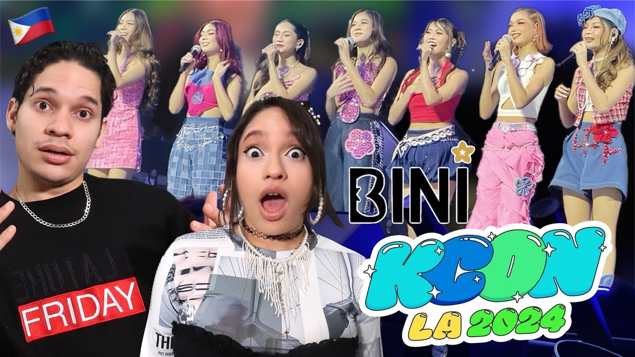 BINI World take over BEGINS! Waleska & Efra react to BINI - Cherry On Top in KCON LA 2024