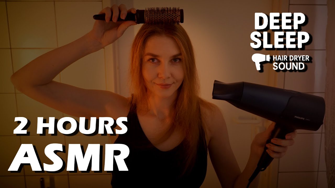 ASMR Hair Dryer Sounds for Sleep | Real Hair Drying & Whispering (No Talking Available)