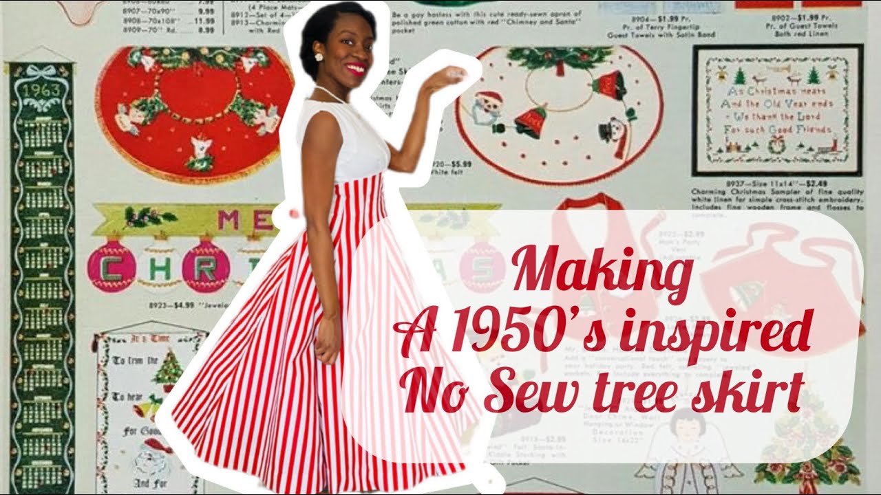 Lets Make a 1950's NO SEW Christmas tree skirt