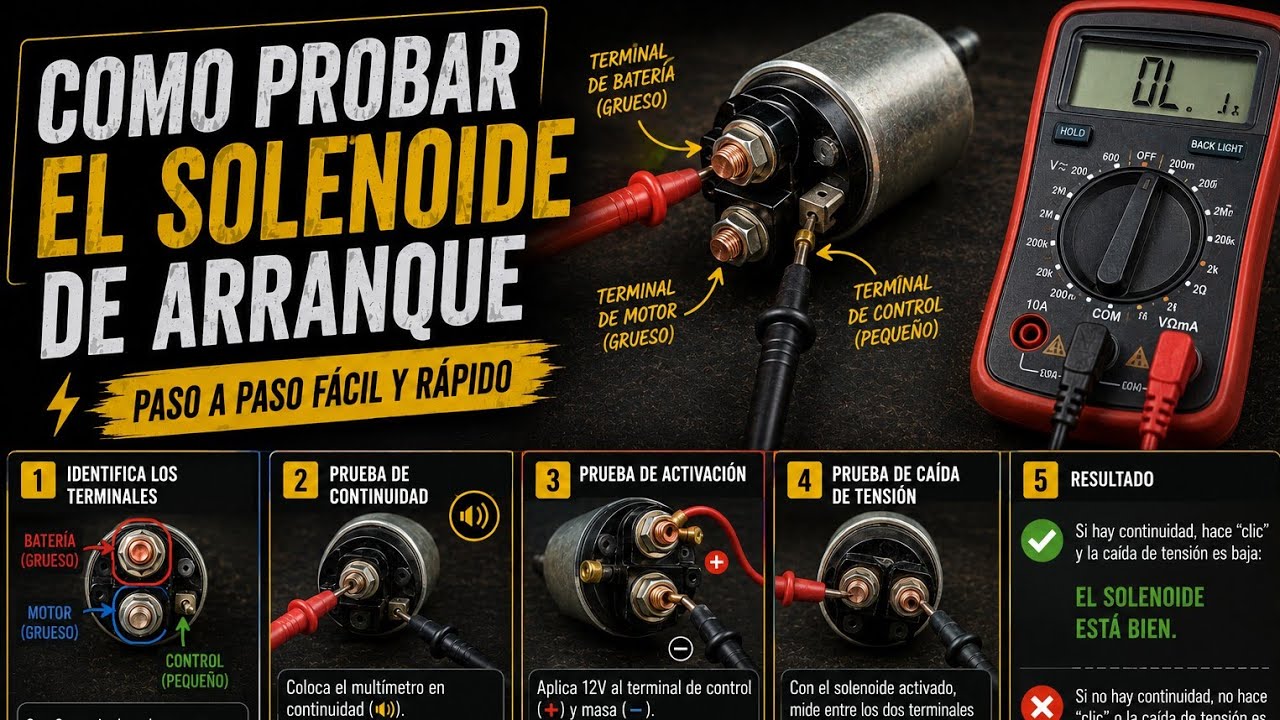 COMO PROBAR EL SOLENOIDE DE ARRANQUE ?