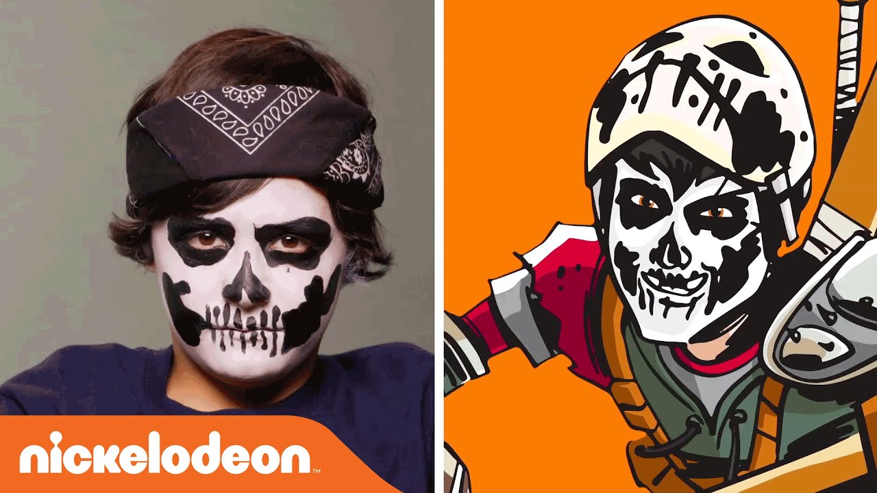 Teenage Mutant Ninja Turtles | Casey Jones Halloween Make Up Tutorial | Nick