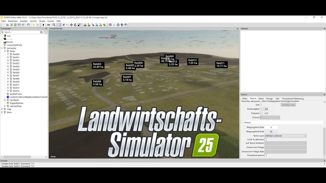 Landwirtschafts - Simulator 25 Die ersten Schritte zur eigenen Map
