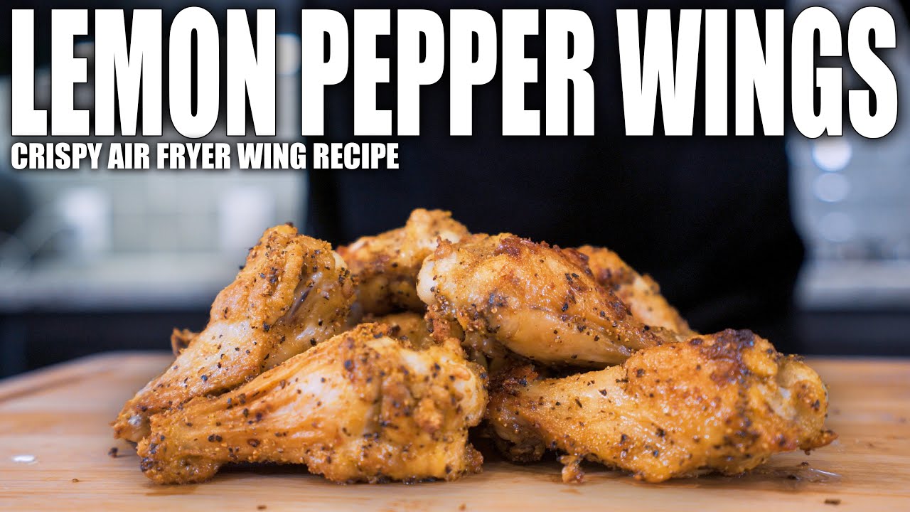 AIR FRYER LEMON PEPPER WINGS | My Favorite Low Calorie Wing Recipe! | Crispy Air Fried Chicken Wings