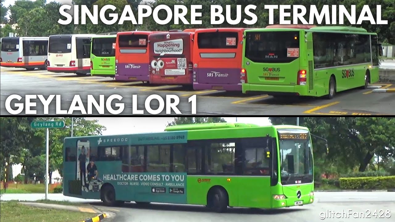 Buses at Geylang Lorong 1 Bus Terminal, Singapore 2021
