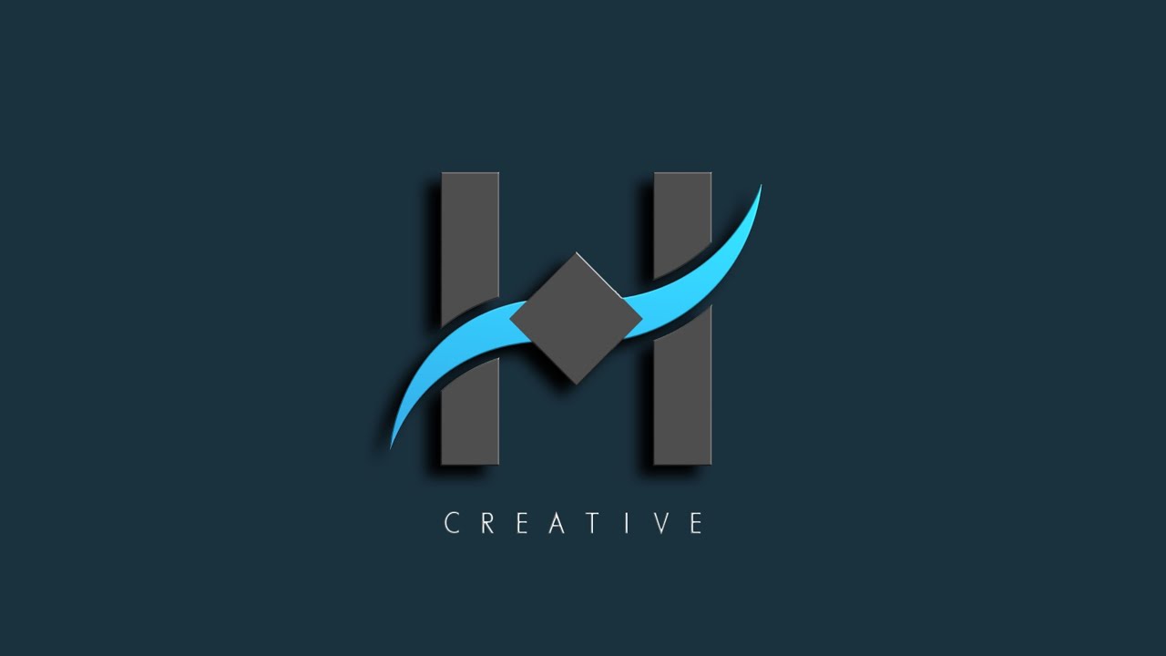 Create a professional H logo for your YouTube channel